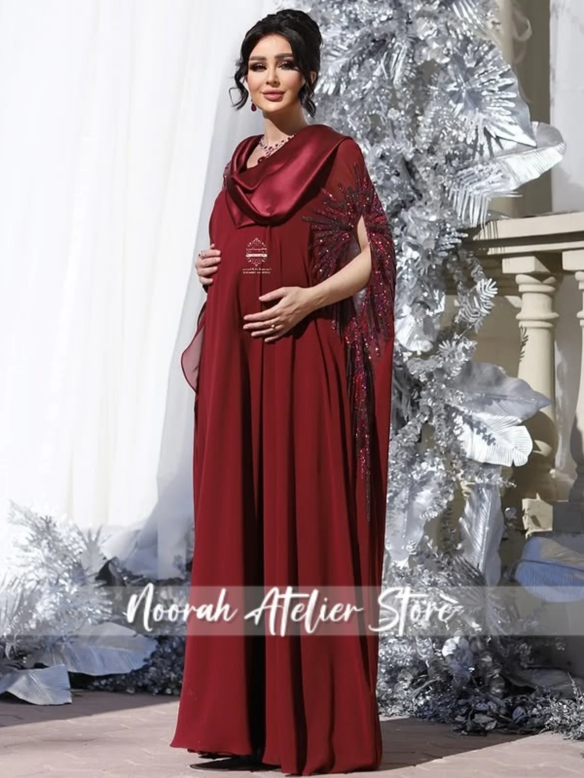 Rose Red Maternity Dresses for Maternity Photoshoot Crystal Half Sleeves Tulle Bridal Prom Gown Women Pregnant Robe Tailored
Rose Red Maternity Dresses for Maternity Photoshoot Crystal Half Sleeves Tulle Bridal Prom Gown Women Pregnant Robe Tailored