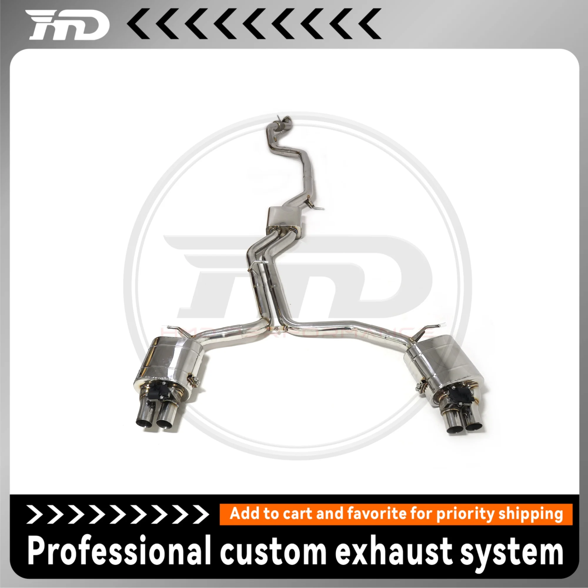 HMD Stainless Steel Performance Catback for Audi A6 A7 C8 2.0T Exhaust System Front Pipe Resonator Valve Muffler
HMD Stainless Steel Performance Catback for Audi A6 A7 C8 2.0T Exhaust System Front Pipe Resonator Valve Muffler