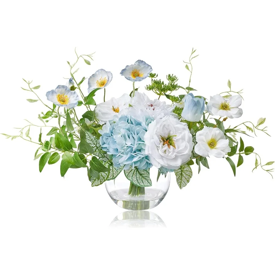 Artificial Silk Flowers Bouquet with Vase Fake Flower Arrangements in Glass Vase with Faux Water for Spring Summer Seasonal Hom
Artificial Silk Flowers Bouquet with Vase Fake Flower Arrangements in Glass Vase with Faux Water for Spring Summer Seasonal Hom