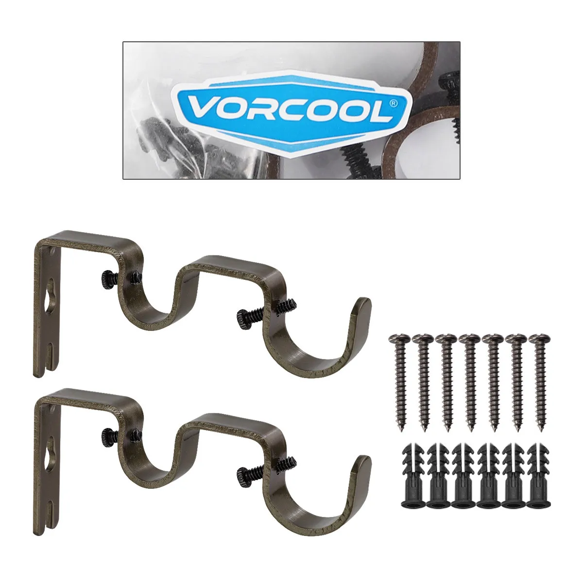 2pcs Curtain Rod Accessories Modern Curtain Holder Bracket For Home Decor Coffee Color Mounting Hardware
2pcs Curtain Rod Accessories Modern Curtain Holder Bracket For Home Decor Coffee Color Mounting Hardware