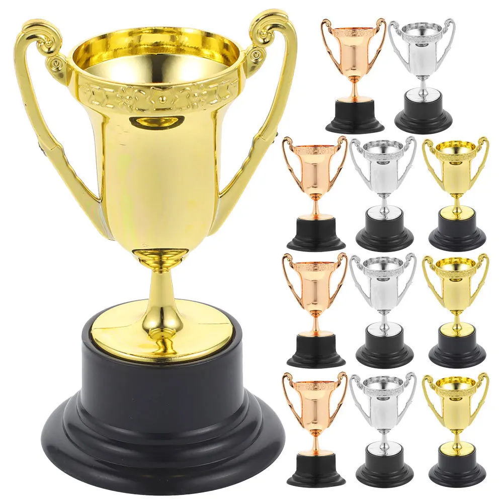 24Pcs Kids Plastic Mini Trophy Cups Gold Silver Bronze Awards School Parties Sports Competition Prizes Mini Trophy Award
24Pcs Kids Plastic Mini Trophy Cups Gold Silver Bronze Awards School Parties Sports Competition Prizes Mini Trophy Award