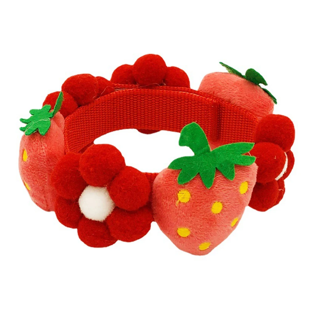 Strawberry Flowers Necklace Decorative Pet Collar Cat Necktie Adjustable Skin-friendly Christmas Collars Cotton Party Favors
Strawberry Flowers Necklace Decorative Pet Collar Cat Necktie Adjustable Skin-friendly Christmas Collars Cotton Party Favors