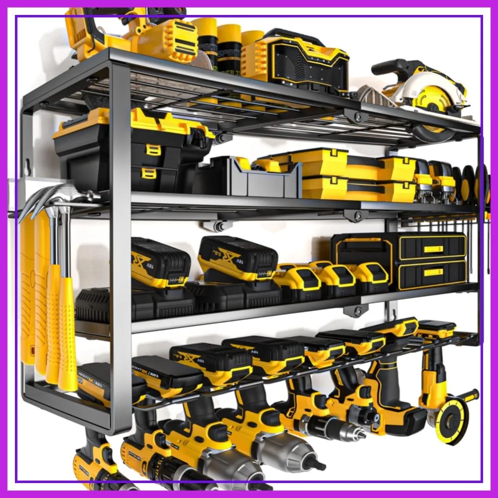 32-Inch 8-Slot Power Tool Organizer, Wall Mount Drill Hanger with Charging Station Shelf for Garage Workshop
32-Inch 8-Slot Power Tool Organizer, Wall Mount Drill Hanger with Charging Station Shelf for Garage Workshop