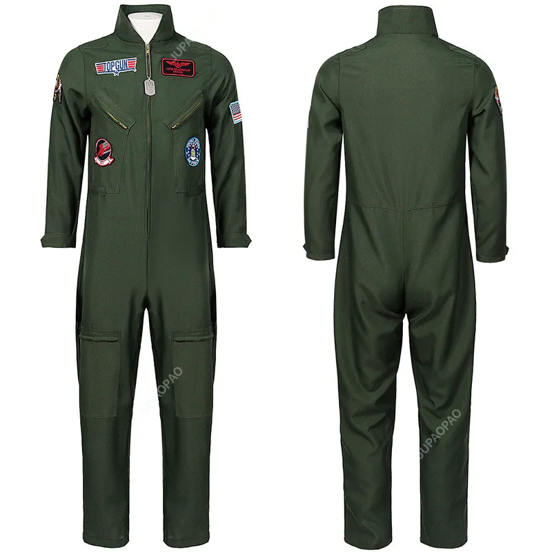 Top Gun Movie Cosplay American Airforce Uniform Halloween Costumes for Men Adult Army Green Military Pilot Jumpsuit Astronaut
Top Gun Movie Cosplay American Airforce Uniform Halloween Costumes for Men Adult Army Green Military Pilot Jumpsuit Astronaut