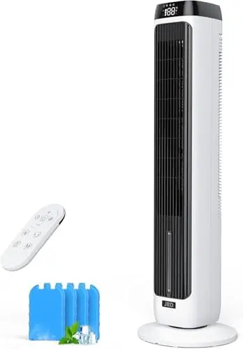 JRD 41" Bladeless Evaporative Cooler – 3 Speeds, 5 Modes, Remote, 80° Oscillation, 12H Timer for Home Office
JRD 41" Bladeless Evaporative Cooler – 3 Speeds, 5 Modes, Remote, 80° Oscillation, 12H Timer for Home Office