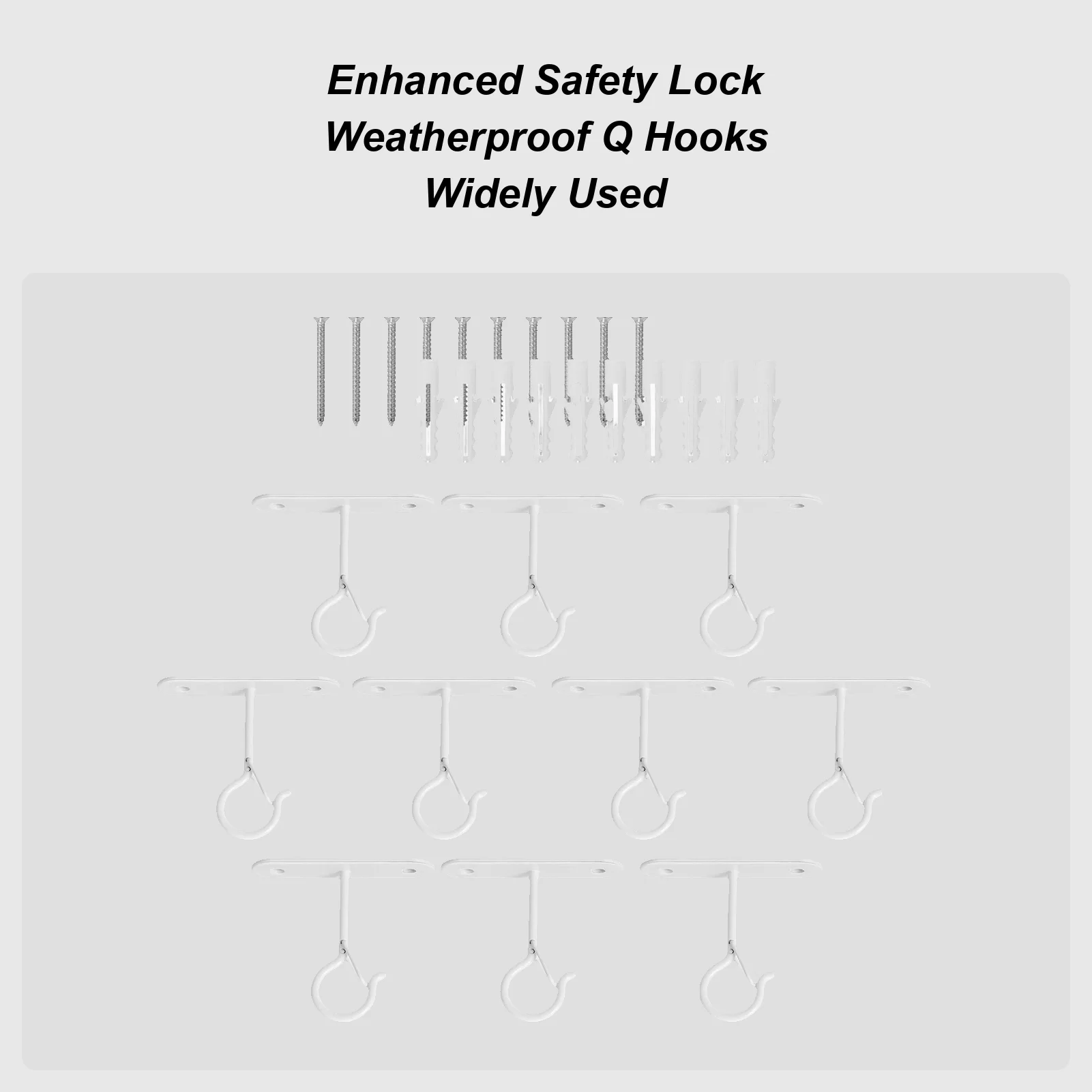 Крючки для вешалок Q, 10 шт., сверхмощные металлические зажимы, уличные крючки для гирляндных светильников для патио, сада, гаража, крыльца, стены, потолка
Крючки для вешалок Q, 10 шт., сверхмощные металлические зажимы, уличные крючки для гирляндных светильников для патио, сада, гаража, крыльца, стены, потолка