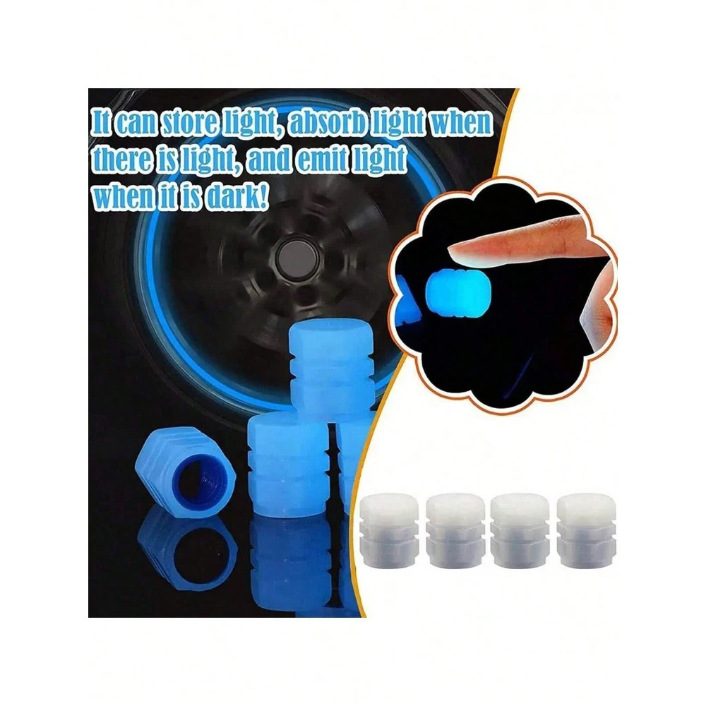 4Pcs Luminous Tire Valve Caps, Light Storage Glow In Dark Wheel Air Valve Stem Covers, Dustproof Decor Caps Fit Car Motorcycle Bike
4Pcs Luminous Tire Valve Caps, Light Storage Glow In Dark Wheel Air Valve Stem Covers, Dustproof Decor Caps Fit Car Motorcycle Bike