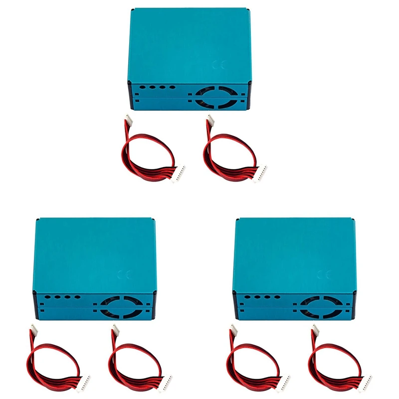 3X PMS5003 PM2.5 PM10 Датчик обнаружения качества Цифровая концентрация частиц Лазерный датчик Модуль монитора датчика пыли 
3X PMS5003 PM2.5 PM10 Датчик обнаружения качества Цифровая концентрация частиц Лазерный датчик Модуль монитора датчика пыли