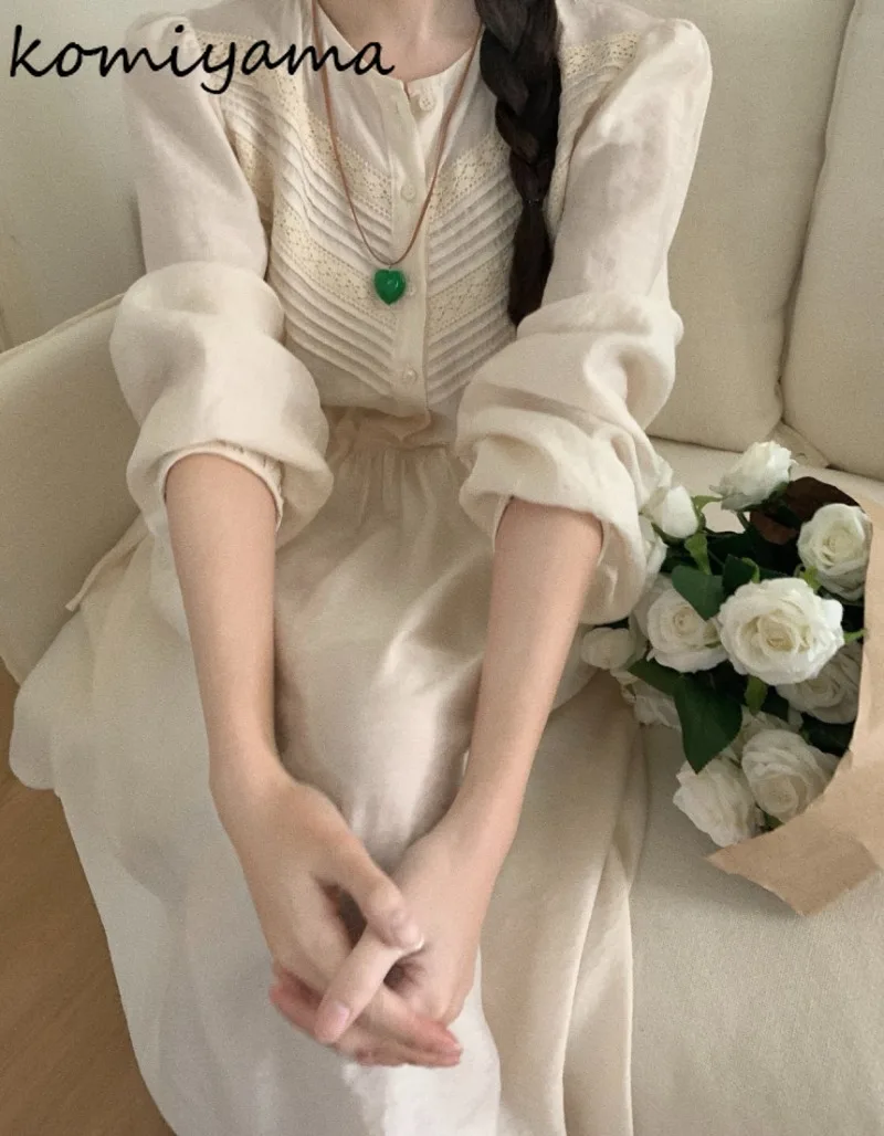 Туника на шнуровке, Vestidos, женское платье 2025 года, свежее милое плиссированное платье, весенне-осенние платья, корейские нежные халаты с длинными рукавами
Туника на шнуровке, Vestidos, женское платье 2025 года, свежее милое плиссированное платье, весенне-осенние платья, корейские нежные халаты с длинными рукавами