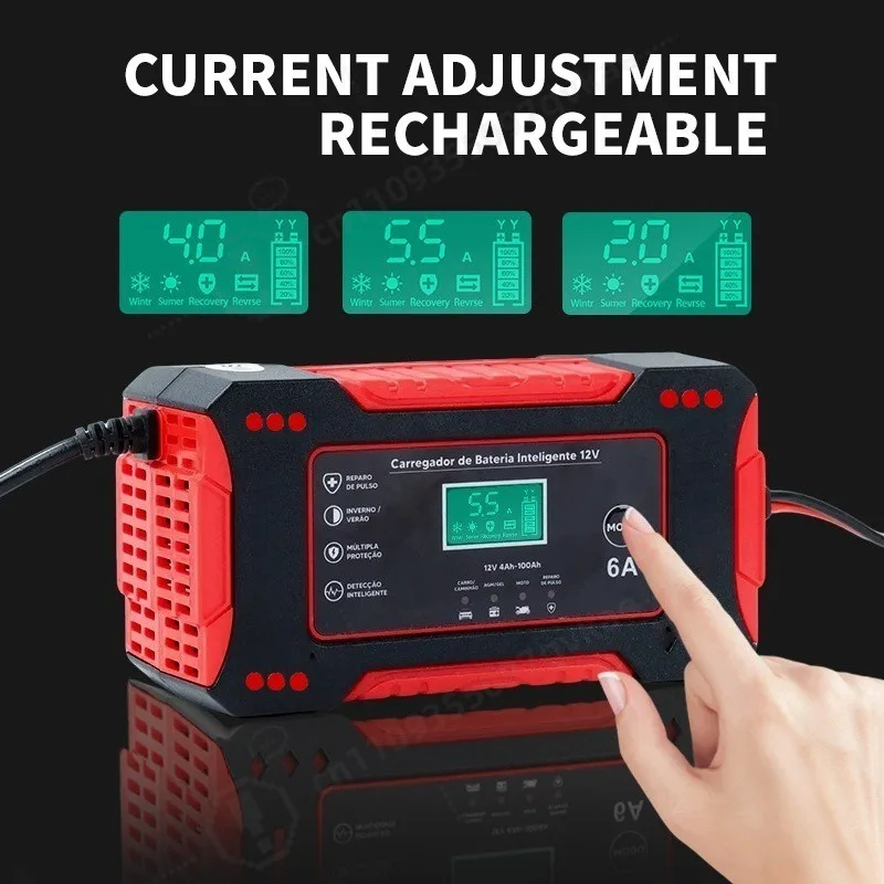 12V 6A Intelligent Battery Repair Charger Universal Charging Tool for Motorcycle and Car Batteries
12V 6A Intelligent Battery Repair Charger Universal Charging Tool for Motorcycle and Car Batteries