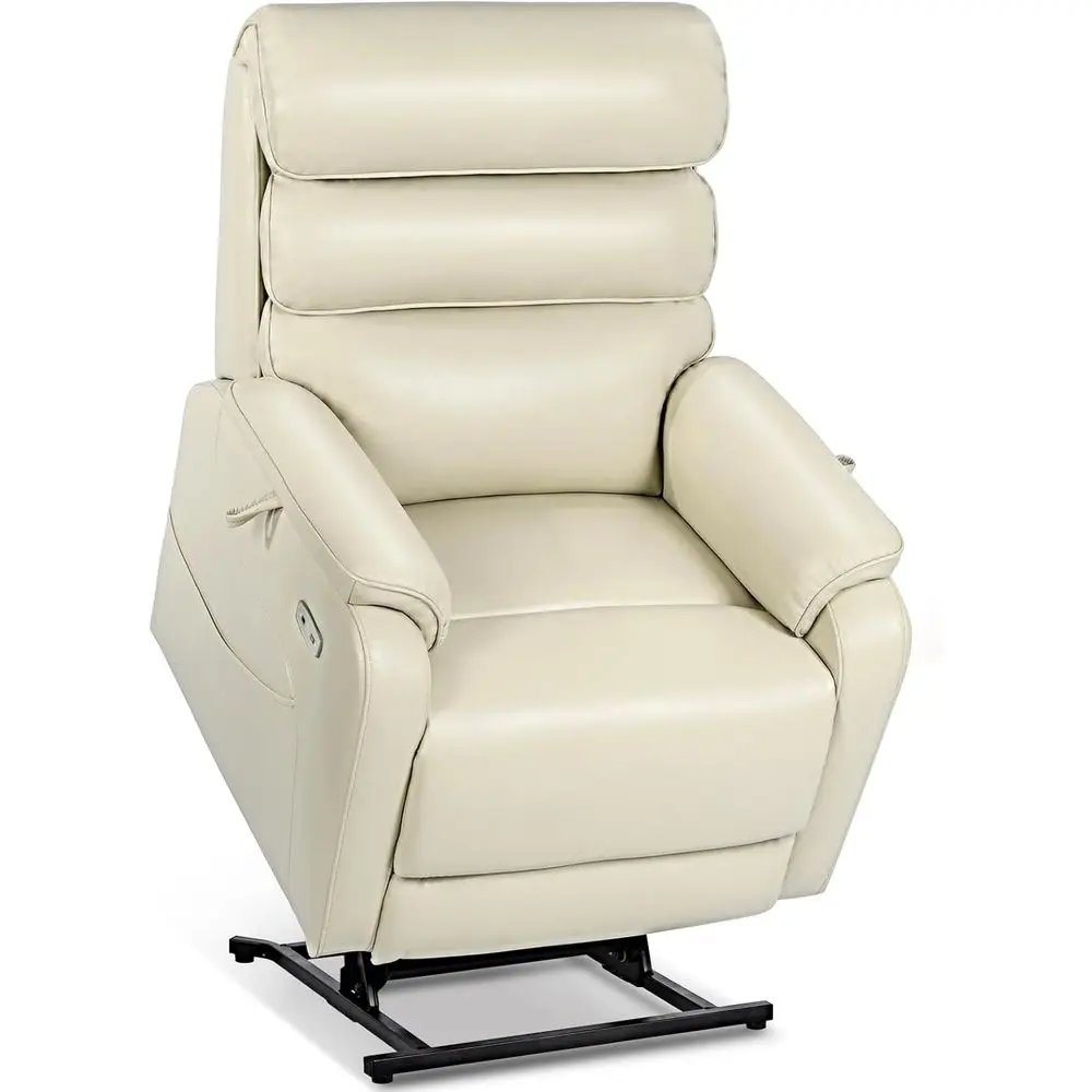 Cream White Dual Motor Power Recliner Chair for Elderly - 400lbs Capacity with Heat and Massage
Cream White Dual Motor Power Recliner Chair for Elderly - 400lbs Capacity with Heat and Massage