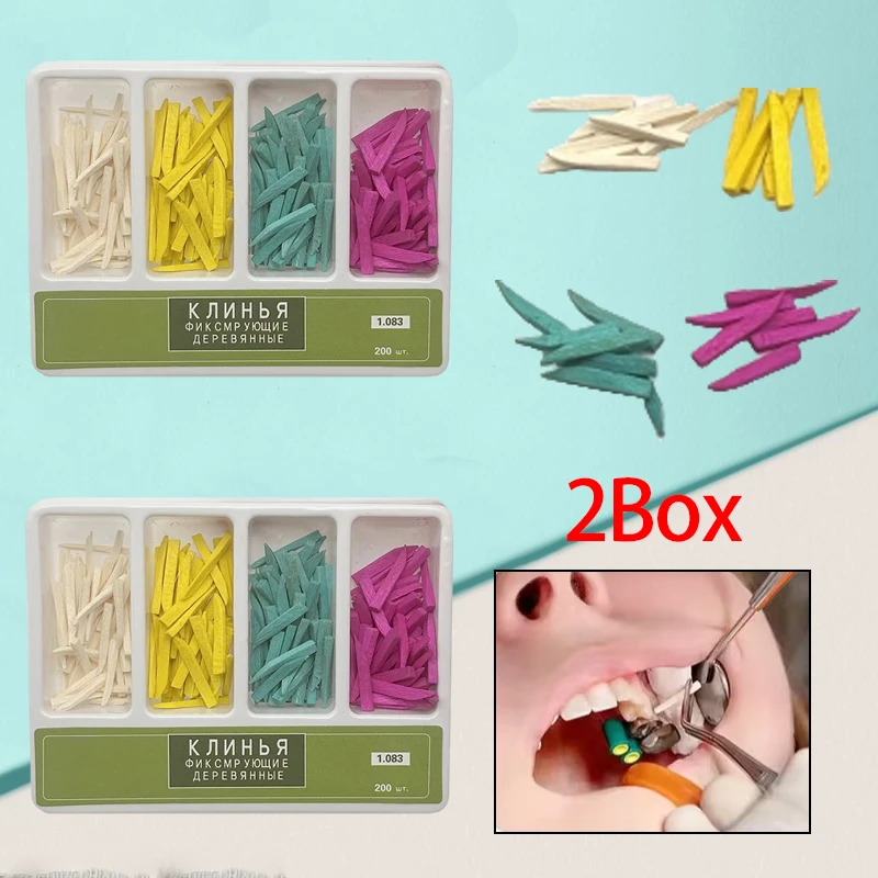 Dental Wooden Wedges Box 400Pcs Round Tip Protect Gums from Damage, Perfect for Tooth Gap Filling and Dentistry
Dental Wooden Wedges Box 400Pcs Round Tip Protect Gums from Damage, Perfect for Tooth Gap Filling and Dentistry