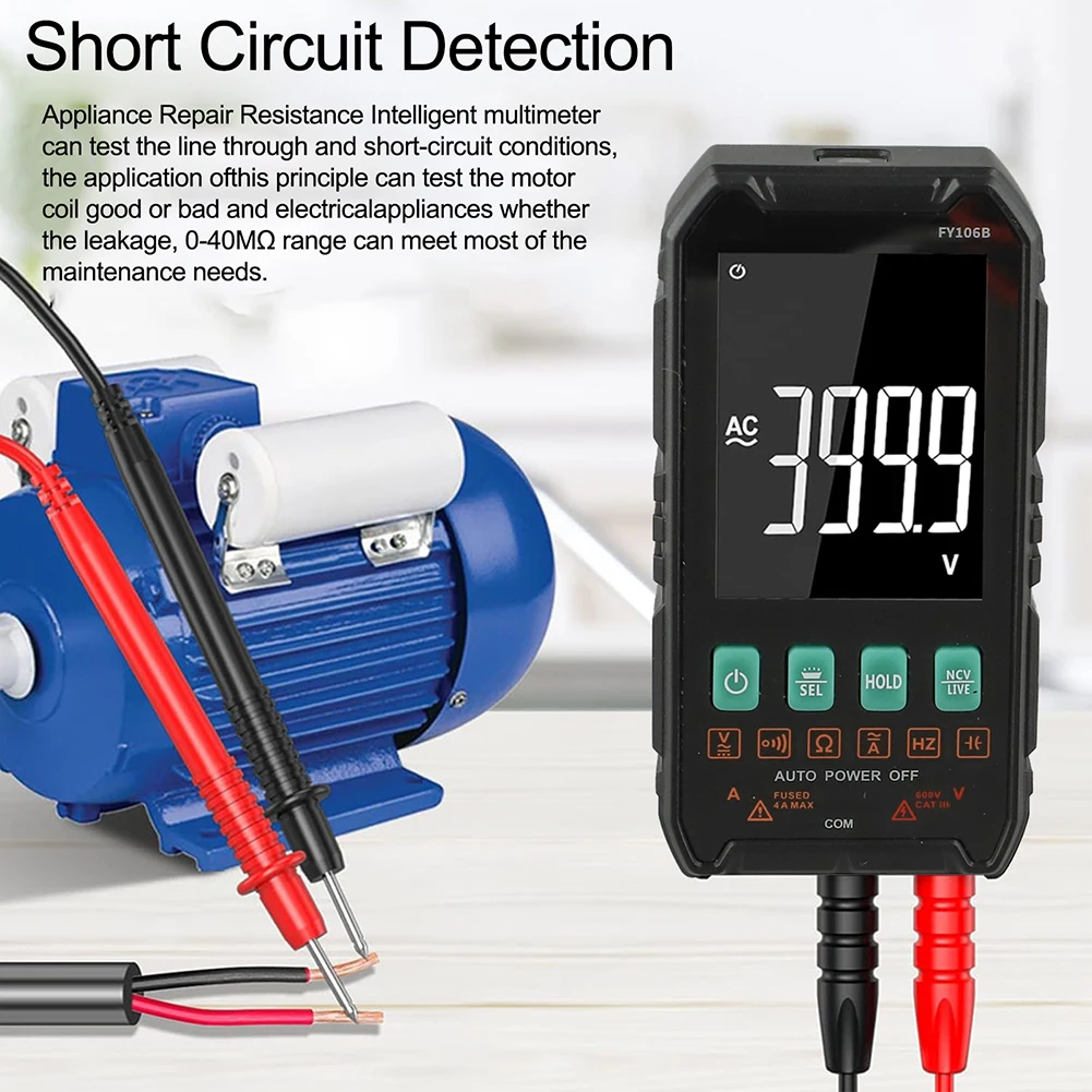MASTFUYI Mini Digital Multimeter Smart Electrician Tester For DC/AC Voltage Capacitance Ohm Hz NCV Professional Multitester
MASTFUYI Mini Digital Multimeter Smart Electrician Tester For DC/AC Voltage Capacitance Ohm Hz NCV Professional Multitester