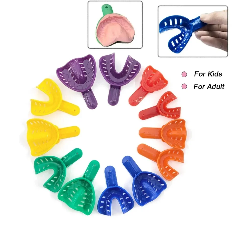 12Pcs Disposable Plastic Dental Impression Trays Colorful Teeth Holder Dentist Materials For Adult And Children Oral Care Tools
12Pcs Disposable Plastic Dental Impression Trays Colorful Teeth Holder Dentist Materials For Adult And Children Oral Care Tools