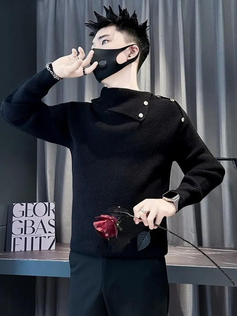 Autumn Winter High Ne Button up Knitwear Men's Trendy Casual Base Layer irt Soft Polyester Loose Fit Comfortable Breathable
Autumn Winter High Ne Button up Knitwear Men's Trendy Casual Base Layer irt Soft Polyester Loose Fit Comfortable Breathable