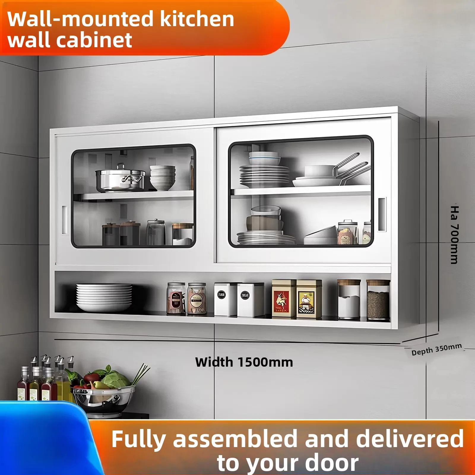 Hanging 304 Stainless Steel Kitchen Cabinet Anti Corrosion Wall Mounted Storage Shelf
Hanging 304 Stainless Steel Kitchen Cabinet Anti Corrosion Wall Mounted Storage Shelf