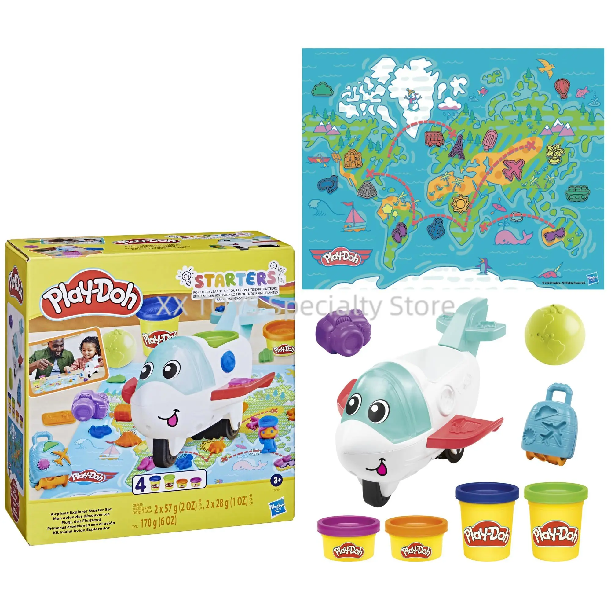Hasbro Play-Doh Airplane Explorer Starter Set With Jet World Map Playmat 3 Accessories 4 Modeling Compound Colors Preschool Toys
Hasbro Play-Doh Airplane Explorer Starter Set With Jet World Map Playmat 3 Accessories 4 Modeling Compound Colors Preschool Toys