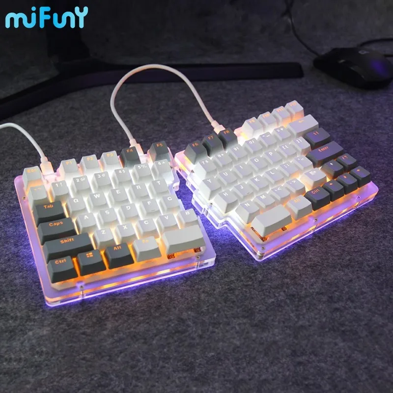 78key Split Type Wired Mechanical Keyboard Kit Ergonomics Customizable Set Hot-swap Office Gaming Keyboard Accessories
78key Split Type Wired Mechanical Keyboard Kit Ergonomics Customizable Set Hot-swap Office Gaming Keyboard Accessories