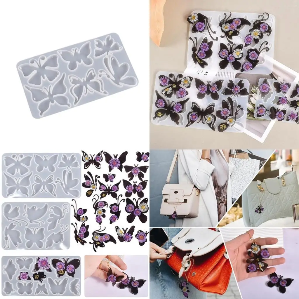 652F for Butterfly Resin Mold Silicone Keychain Mold Pendant Epoxy Casting Mould with Hole for DIY Crafts Jewelry Making
652F for Butterfly Resin Mold Silicone Keychain Mold Pendant Epoxy Casting Mould with Hole for DIY Crafts Jewelry Making