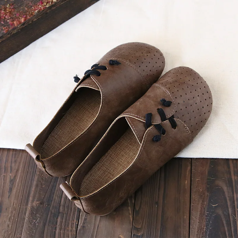 Retro round Toe Flat Shoes Breathable Casual Women's Fashion Single Shoes Comfortable All-Match Summer Punched Mesh Eyelets
Retro round Toe Flat Shoes Breathable Casual Women's Fashion Single Shoes Comfortable All-Match Summer Punched Mesh Eyelets