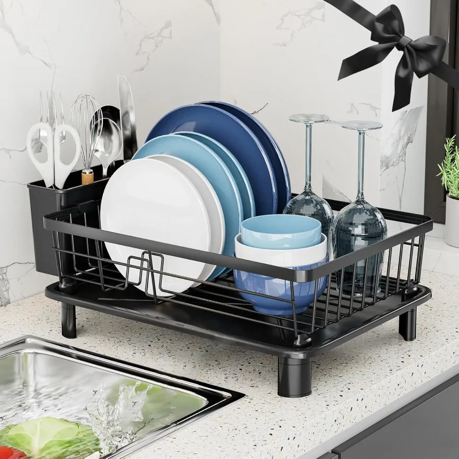 Dish Drying Rack SpaceSaving Dish Rack Dish Racks for Kitchen Counter Kitchen Dish Drainers with Removable Utensil Holder Plate
Dish Drying Rack SpaceSaving Dish Rack Dish Racks for Kitchen Counter Kitchen Dish Drainers with Removable Utensil Holder Plate