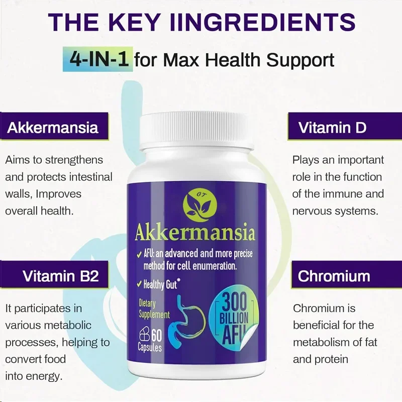 300 Billion Afu Akkermansia Muciniphila - Suitable For Glp-1, Probiotics For Digestion, Intestines, Immunity, And Overall
300 Billion Afu Akkermansia Muciniphila - Suitable For Glp-1, Probiotics For Digestion, Intestines, Immunity, And Overall