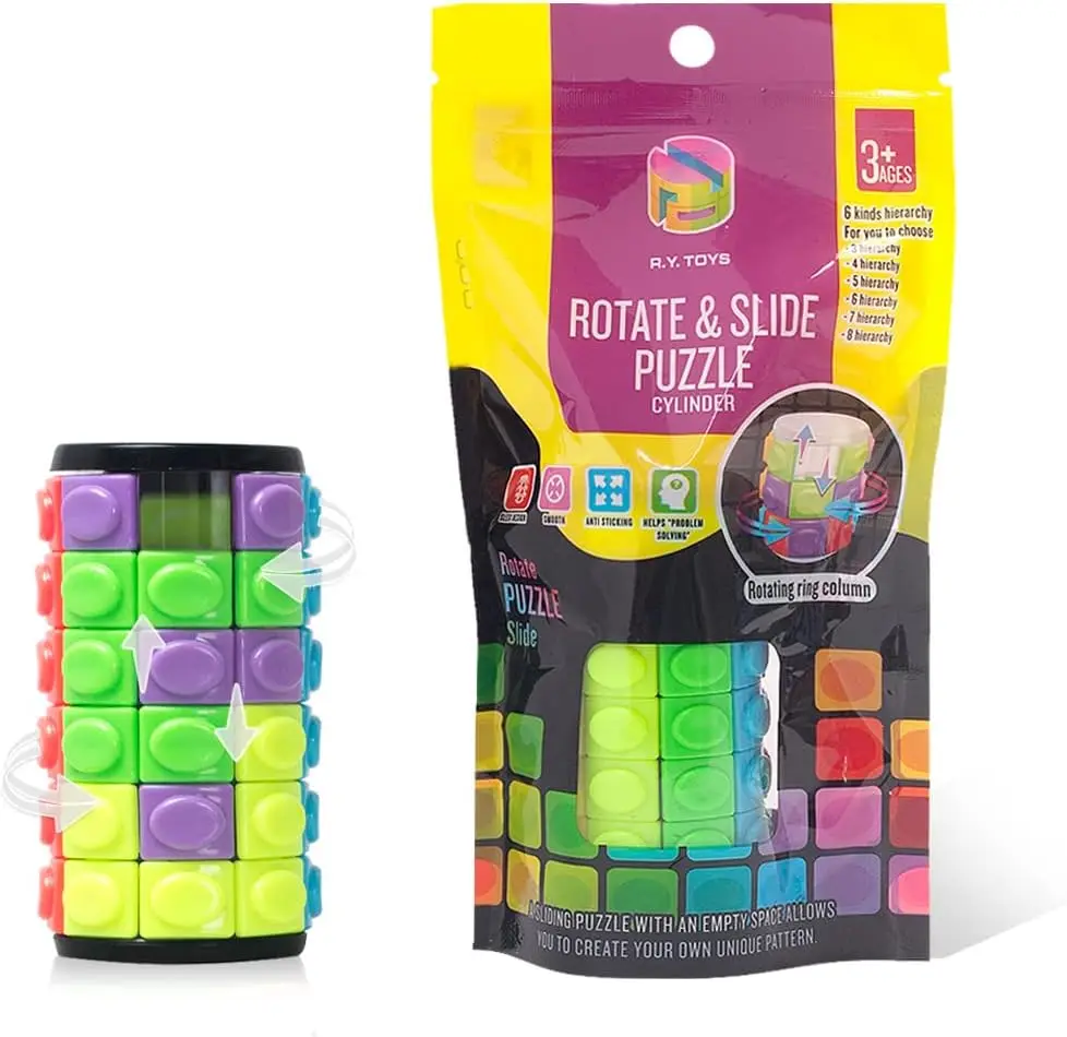 Rotate and Slide Puzzle - 8 Colors, 6 Layers, Brain Teaser Sensory Toy for Stress Relief, Travel Game, Gift for Kids & Adults
Rotate and Slide Puzzle - 8 Colors, 6 Layers, Brain Teaser Sensory Toy for Stress Relief, Travel Game, Gift for Kids & Adults