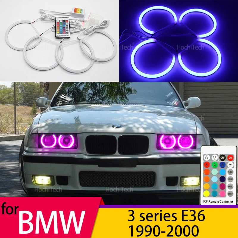 Разноцветные хлопковые RGB-подсветки с дистанционным управлением, светодиодные кольца «ангельские глазки» для BMW 3 серии E36, 1990-2000, автомобильные аксессуары
Разноцветные хлопковые RGB-подсветки с дистанционным управлением, светодиодные кольца «ангельские глазки» для BMW 3 серии E36, 1990-2000, автомобильные аксессуары