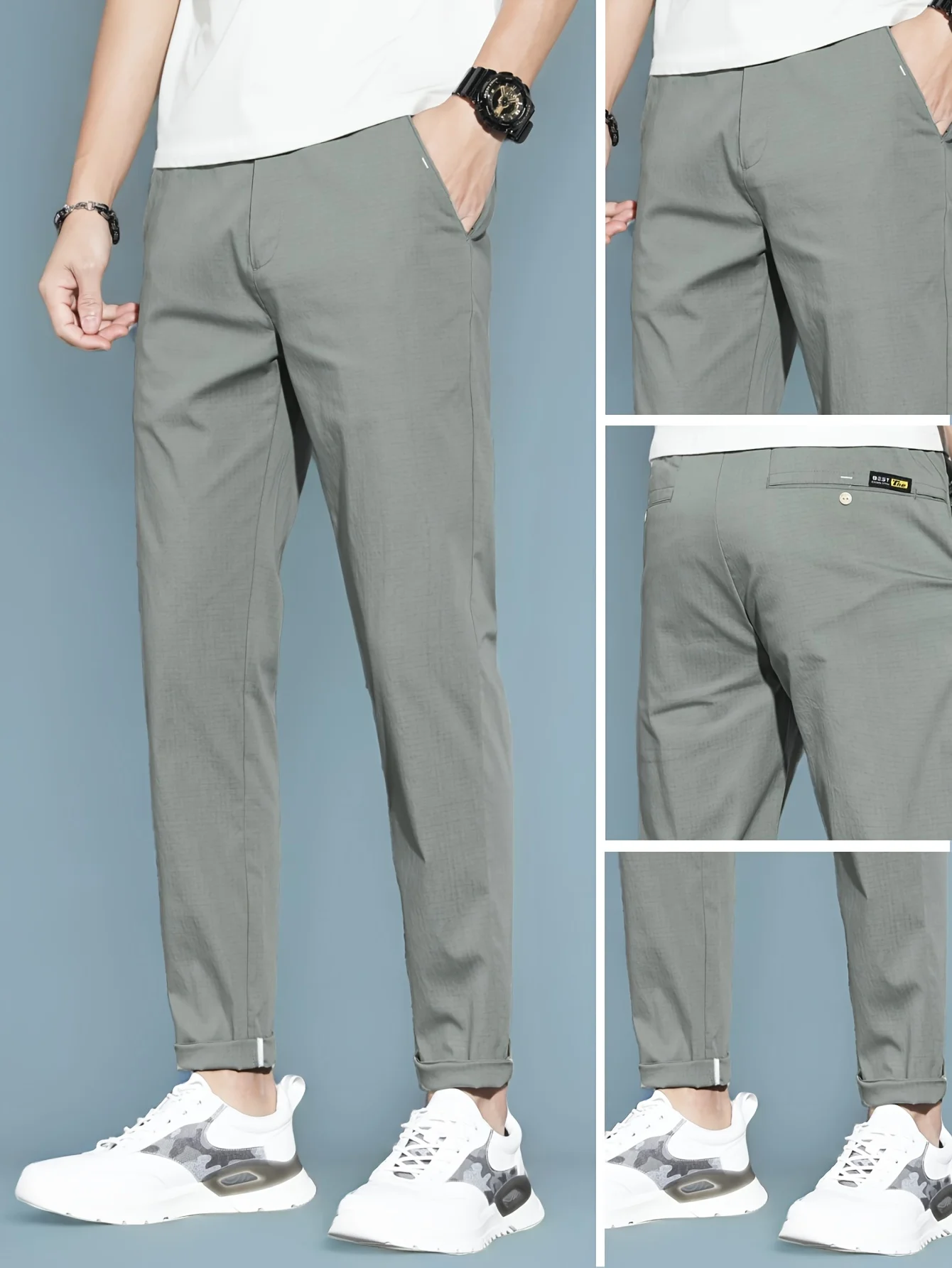 2026 Busin Sle Ice Silk Casual Pants Men's Lightweight Elastic Qui Dry Faionable Long Trousers Summer Thin Model size 38
2026 Busin Sle Ice Silk Casual Pants Men's Lightweight Elastic Qui Dry Faionable Long Trousers Summer Thin Model size 38