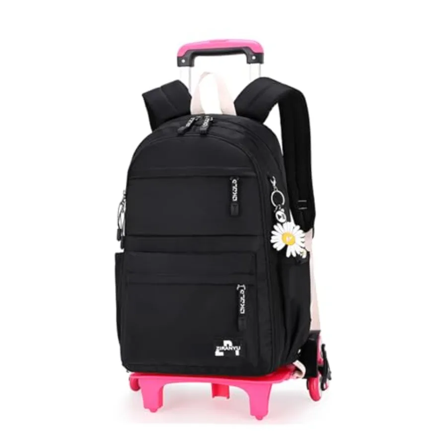 Rolling Backpack, Backpack with Wheels, Roller Backpack for Girls Boys Travel Bag on Wheels Trolley School Bag, Black
Rolling Backpack, Backpack with Wheels, Roller Backpack for Girls Boys Travel Bag on Wheels Trolley School Bag, Black