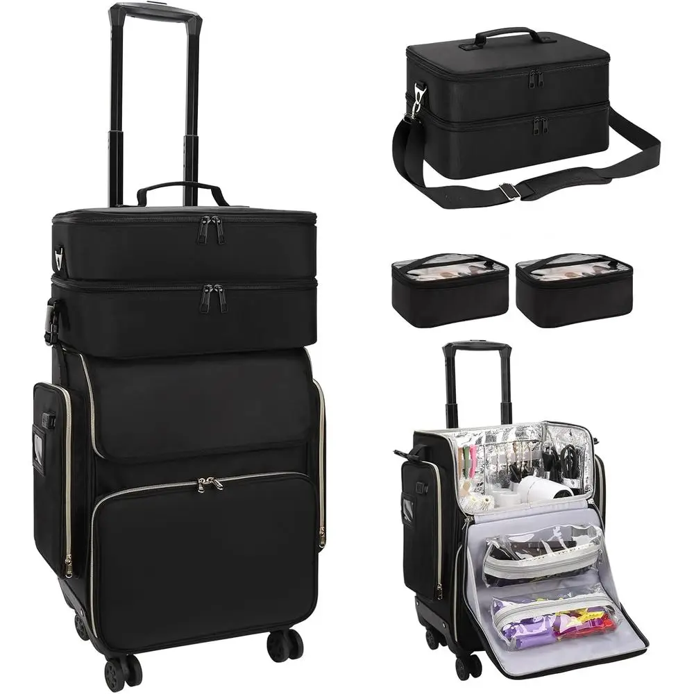 Дорожный футляр для парикмахера с большим дорожным футляром для макияжа, съемной сумкой, 360° ° Вращающиеся колеса для организации парикмахерских инструментов
Дорожный футляр для парикмахера с большим дорожным футляром для макияжа, съемной сумкой, 360° ° Вращающиеся колеса для организации парикмахерских инструментов