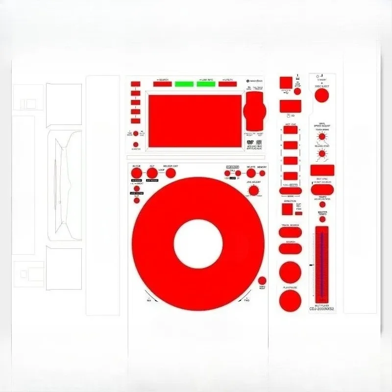 CDJ-2000NXS2 PVC Self-adhesive Film Disc Player CDJ2000NXS2 Third Generation Protective Sticker
CDJ-2000NXS2 PVC Self-adhesive Film Disc Player CDJ2000NXS2 Third Generation Protective Sticker
