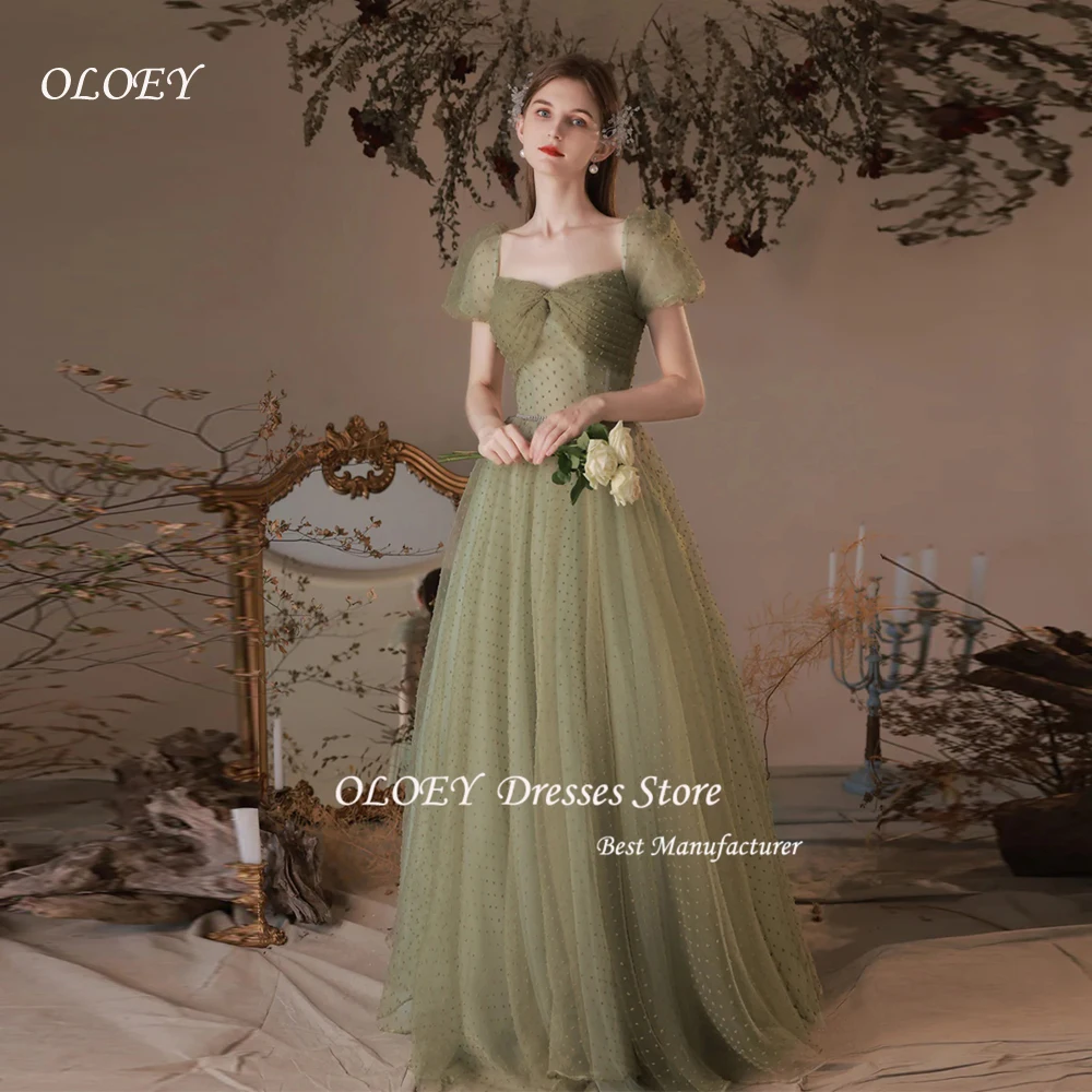 OLOEY Green Tulle Evening Dresses Korea Wedding Party PUII Sleeve Prom Gowns Customized Formal Party Robe De Mariée
OLOEY Green Tulle Evening Dresses Korea Wedding Party PUII Sleeve Prom Gowns Customized Formal Party Robe De Mariée