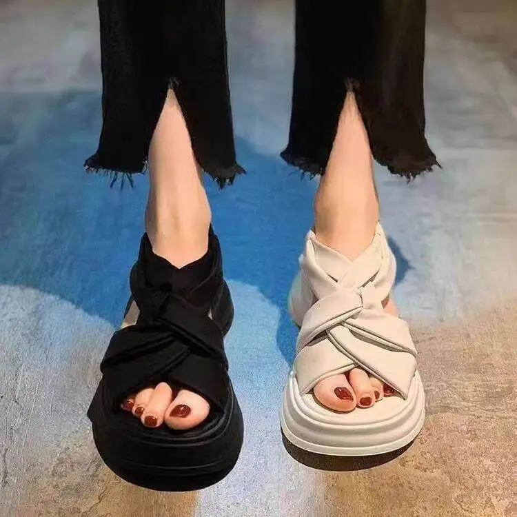 2026 Summer New Style Women's Sport Sandals Thick Bottom Anti-slip Black Beach Shoes Fashionable Casual Slip-On PU Leather
2026 Summer New Style Women's Sport Sandals Thick Bottom Anti-slip Black Beach Shoes Fashionable Casual Slip-On PU Leather