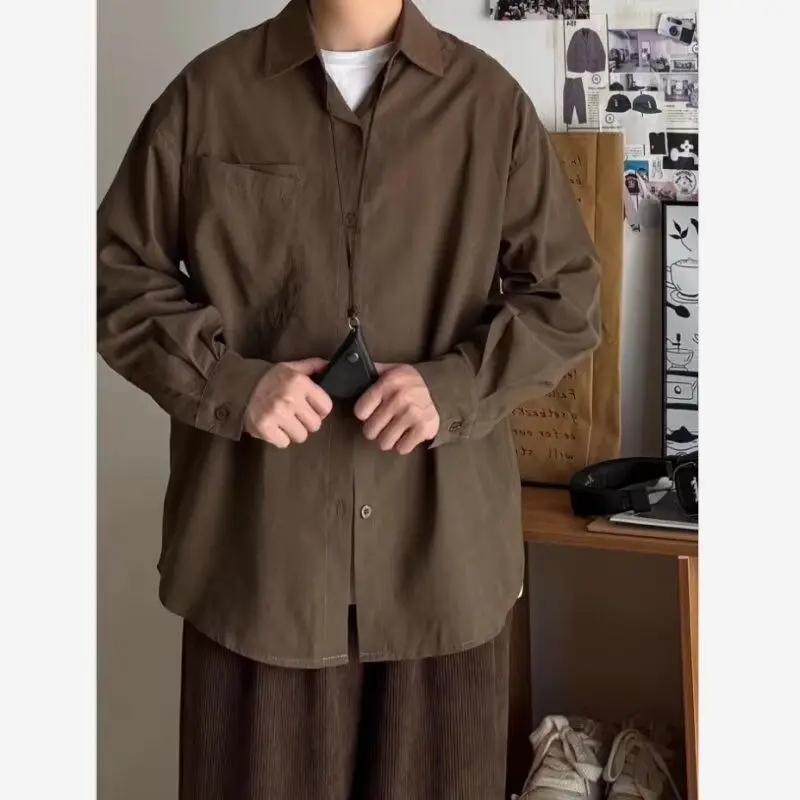Retro Japanese Style Pure Color Cityboy Long Sleeve Casual Shirt for Men with Pocket High Collar Loose Fit Jacket Coat
Retro Japanese Style Pure Color Cityboy Long Sleeve Casual Shirt for Men with Pocket High Collar Loose Fit Jacket Coat