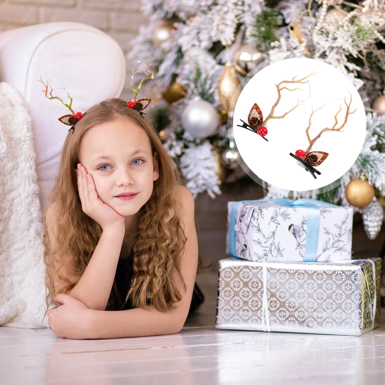 1 Pair Christmas Glowing Antler Hair Clips Unique Barrettes Party Hair Decoration For Photography Role Play Daily Wear 
1 Pair Christmas Glowing Antler Hair Clips Unique Barrettes Party Hair Decoration For Photography Role Play Daily Wear