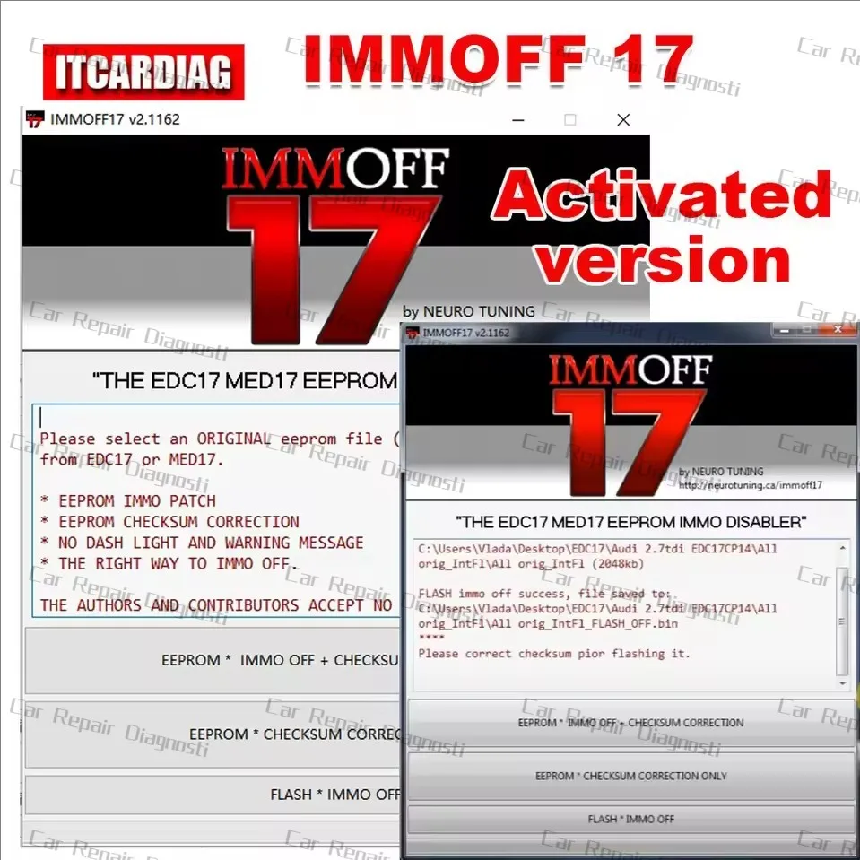 Newest IMMO OFF 17 Software Activate Version EDC17 MED 17 Immo Off Ecu EEPROM IMMO PATCH Checksum Correction To IMMO OFF Flash
Newest IMMO OFF 17 Software Activate Version EDC17 MED 17 Immo Off Ecu EEPROM IMMO PATCH Checksum Correction To IMMO OFF Flash