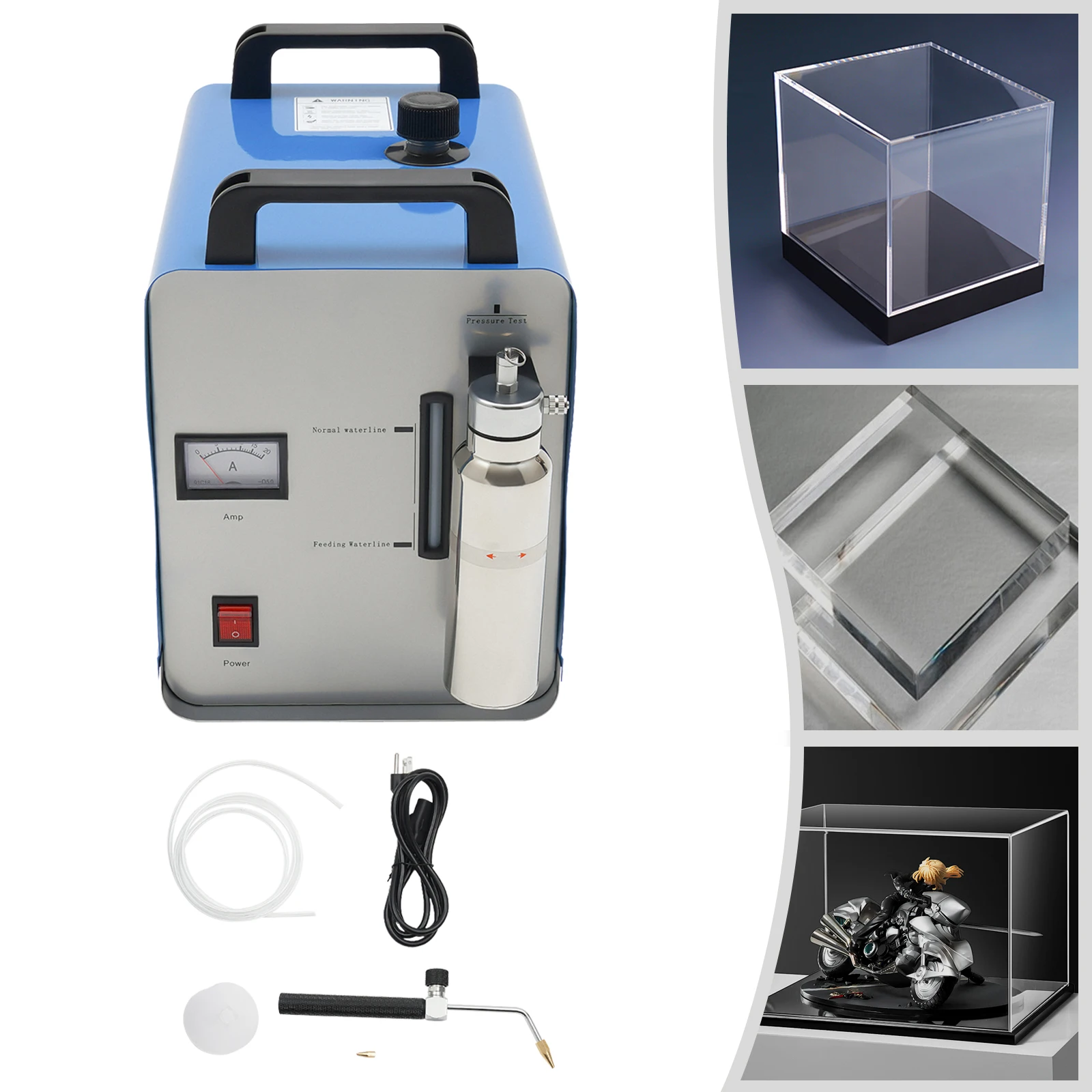220V Hydrogen Oxygen Flame Polisher Tabletop H160 Acrylic Polishing Machine with Flame Gun
220V Hydrogen Oxygen Flame Polisher Tabletop H160 Acrylic Polishing Machine with Flame Gun