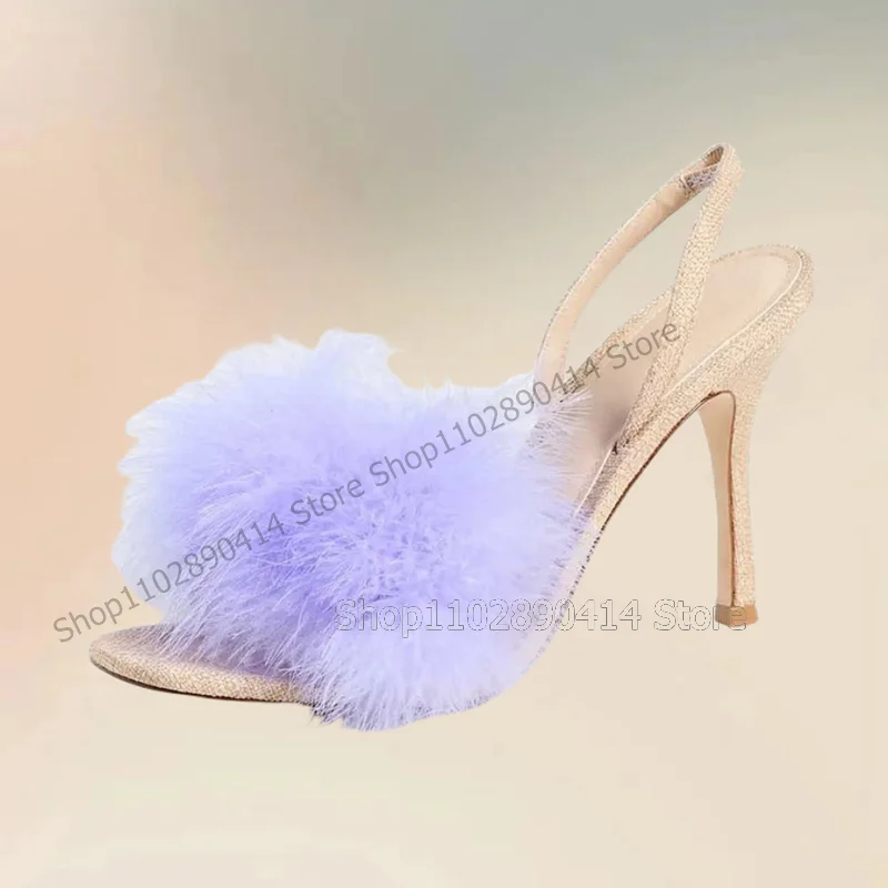 Purple Feather Decor Beige Open Toe Sandals Slip On Women Shoes Thin High Heels Fashion Party Banquet 2026 Zapatos Para Mujere
Purple Feather Decor Beige Open Toe Sandals Slip On Women Shoes Thin High Heels Fashion Party Banquet 2026 Zapatos Para Mujere
