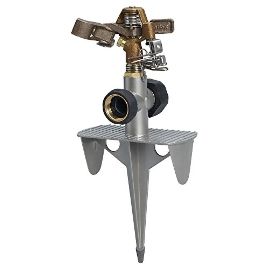 3 Pack Brass Impulse Yard Sprinkler on Hose-End Spike Base - Large Area Watering Head - Water Your Entire Lawn
3 Pack Brass Impulse Yard Sprinkler on Hose-End Spike Base - Large Area Watering Head - Water Your Entire Lawn