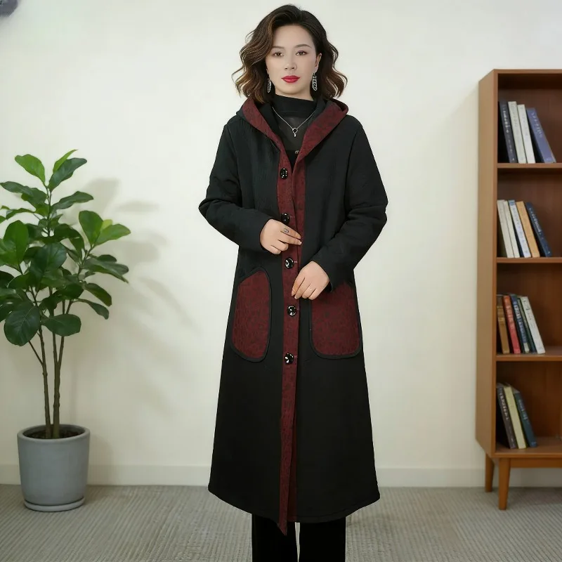 2026 Winter Women Noble Fashion Velvet Thickened Warm Middle-aged and Elderly Trench Coat
2026 Winter Women Noble Fashion Velvet Thickened Warm Middle-aged and Elderly Trench Coat