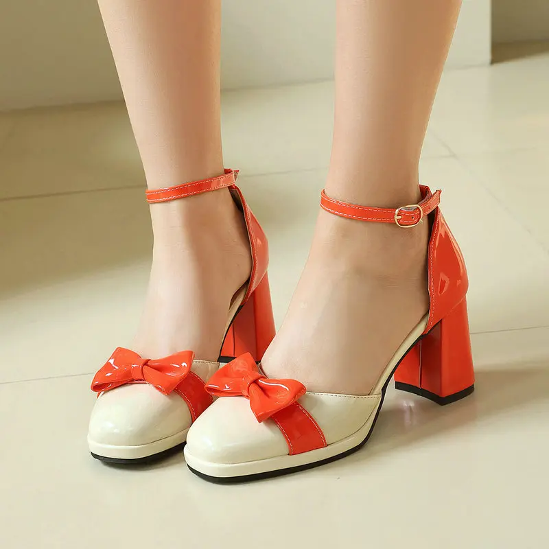 Plus Size 45 46 47 48 Contrast Color Orange White Closed Toe Cosplay Lolita Mary Janes Pumps Block High Heels Women Sandals Shoe
Plus Size 45 46 47 48 Contrast Color Orange White Closed Toe Cosplay Lolita Mary Janes Pumps Block High Heels Women Sandals Shoe