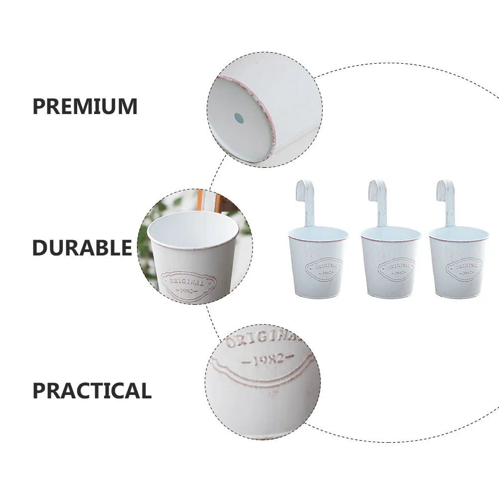 3Pcs Vintage Iron Flower Buckets Durable Hanging Planters Retro Garden Decor Home Coffee Shop Gift Vintage Hanging Flower Bucket
3Pcs Vintage Iron Flower Buckets Durable Hanging Planters Retro Garden Decor Home Coffee Shop Gift Vintage Hanging Flower Bucket