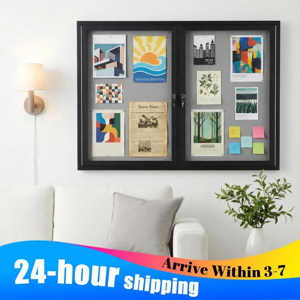 Enclosed Bulletin Board Aluminum Frame Display Case Message Board with Glass Locking Door for Office Classroom Commercial
Enclosed Bulletin Board Aluminum Frame Display Case Message Board with Glass Locking Door for Office Classroom Commercial