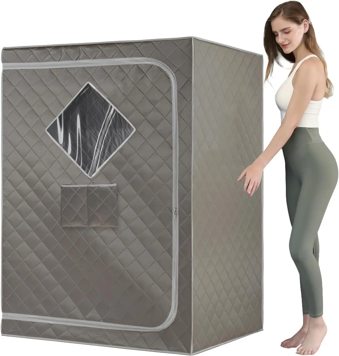 Full Size Sauna Tent, Portable 1-2 Person Home Spa for Relaxation & Detox, Steamer Not Included (47.24x31.5x63 in, Dark Grey)
Full Size Sauna Tent, Portable 1-2 Person Home Spa for Relaxation & Detox, Steamer Not Included (47.24x31.5x63 in, Dark Grey)