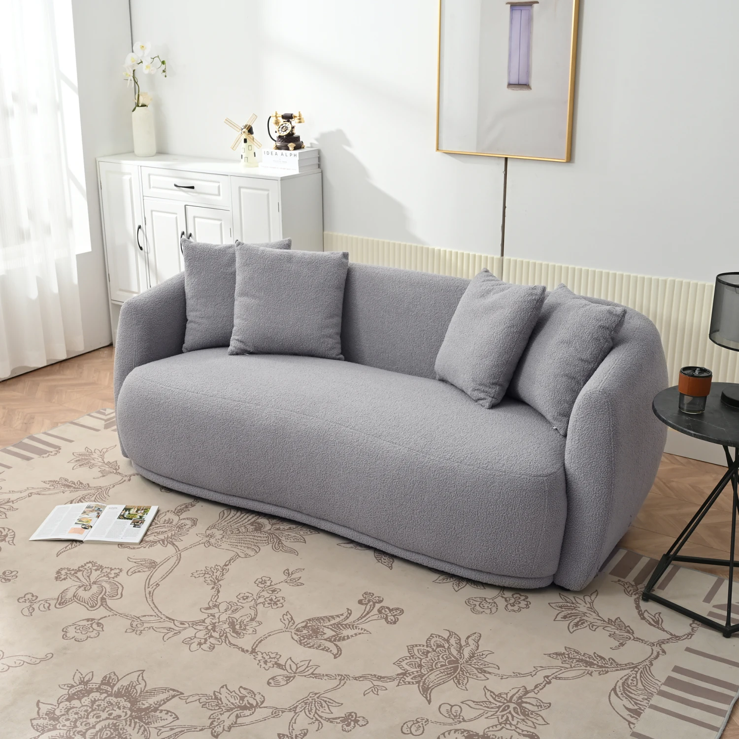 U_Style Upholstered Sofa,Modern Arm Chair for Living Room and Bedroom,with 4 Pillows
U_Style Upholstered Sofa,Modern Arm Chair for Living Room and Bedroom,with 4 Pillows
