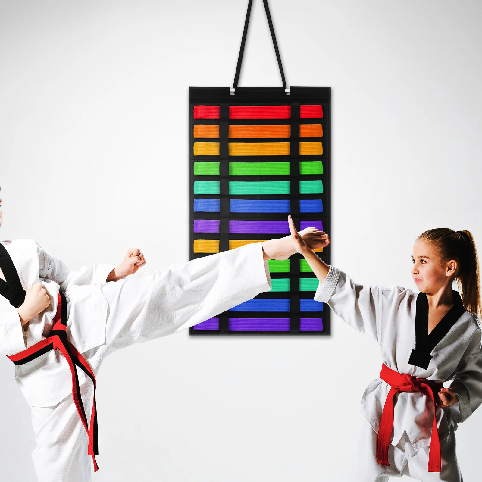 Belt Display St Rack for Karate Taekwondo Gear Black Martial ganizer Wall Mount Holder Elastic Loops Large Capacity
Belt Display St Rack for Karate Taekwondo Gear Black Martial ganizer Wall Mount Holder Elastic Loops Large Capacity