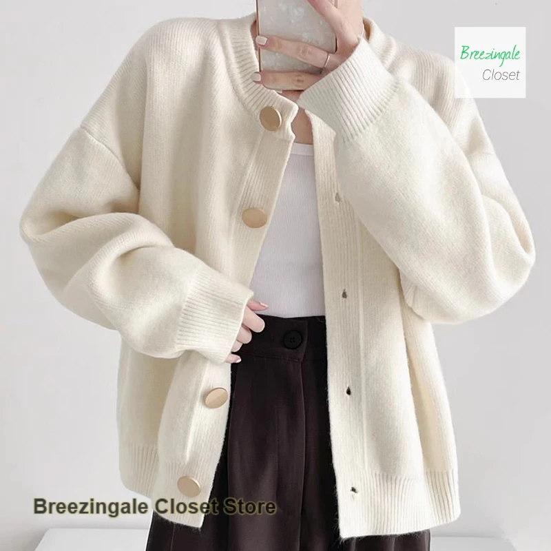 Maillard temperament autumn and winter new single-breasted solid color cardigan women's loose round neck coat sweater coat
Maillard temperament autumn and winter new single-breasted solid color cardigan women's loose round neck coat sweater coat