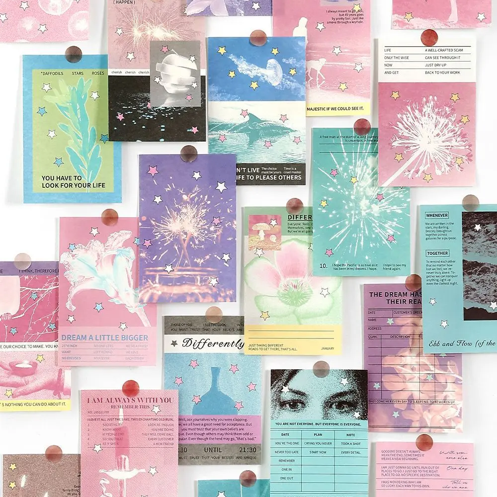 50pcs/lot Memo Pads Material Paper Starry Moment Junk Journal Scrapbooking Cards Retro Background Decoration Paper
50pcs/lot Memo Pads Material Paper Starry Moment Junk Journal Scrapbooking Cards Retro Background Decoration Paper
