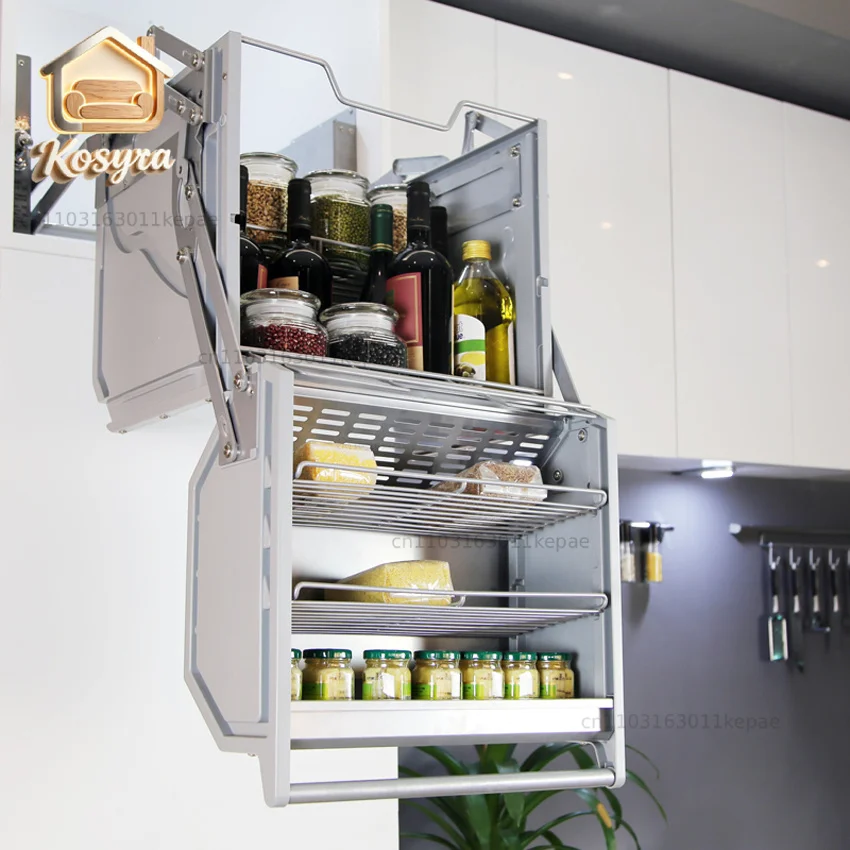 Refrigerator top cabinet double body lifting pull basket double layer hanging cabinet pull-down elevator kitchen storage rack
Refrigerator top cabinet double body lifting pull basket double layer hanging cabinet pull-down elevator kitchen storage rack